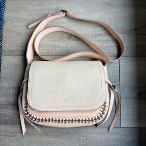 COACH DAKOTAH MINI FLAP WHIPLASH LEATHER CROSSBODY BAG , APRICOT
